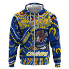 Custom Australia NAIDOC Week 2024 Zip Hoodie Cowboys Mascot Keep The Fire Burning