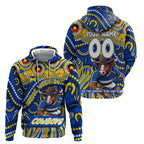 Custom Australia NAIDOC Week 2024 Zip Hoodie Cowboys Mascot Keep The Fire Burning
