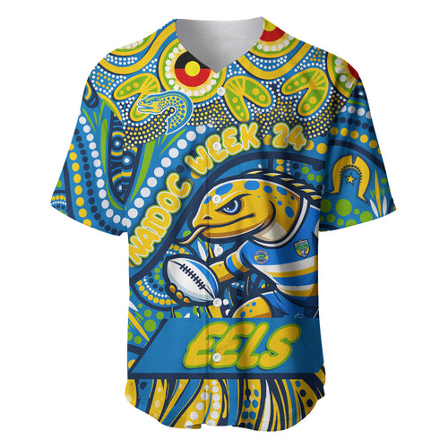 Custom Australia NAIDOC Week 2024 Baseball Jersey Parramatta Eels Mascot Keep The Fire Burning