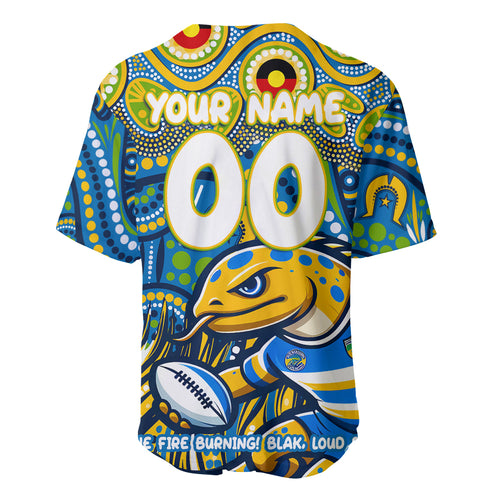 Custom Australia NAIDOC Week 2024 Baseball Jersey Parramatta Eels Mascot Keep The Fire Burning