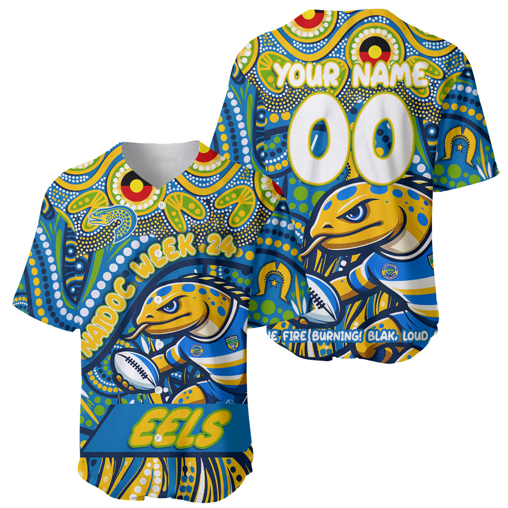 Custom Australia NAIDOC Week 2024 Baseball Jersey Parramatta Eels Mascot Keep The Fire Burning
