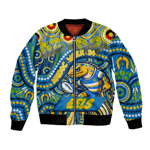 Custom Australia NAIDOC Week 2024 Bomber Jacket Parramatta Eels Mascot Keep The Fire Burning
