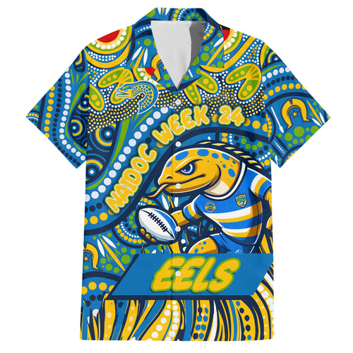 Custom Australia NAIDOC Week 2024 Hawaiian Shirt Parramatta Eels Mascot Keep The Fire Burning