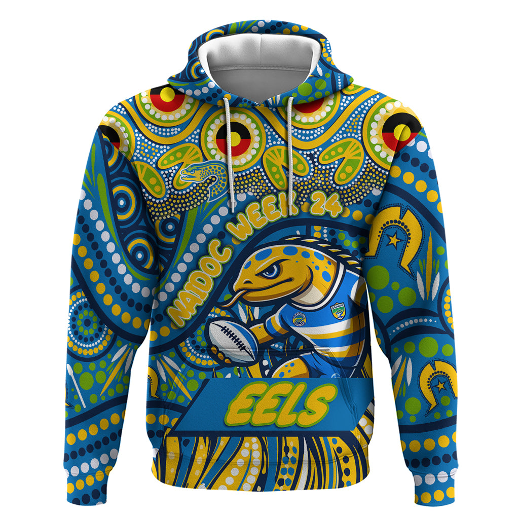 Custom Australia NAIDOC Week 2024 Hoodie Parramatta Eels Mascot Keep The Fire Burning