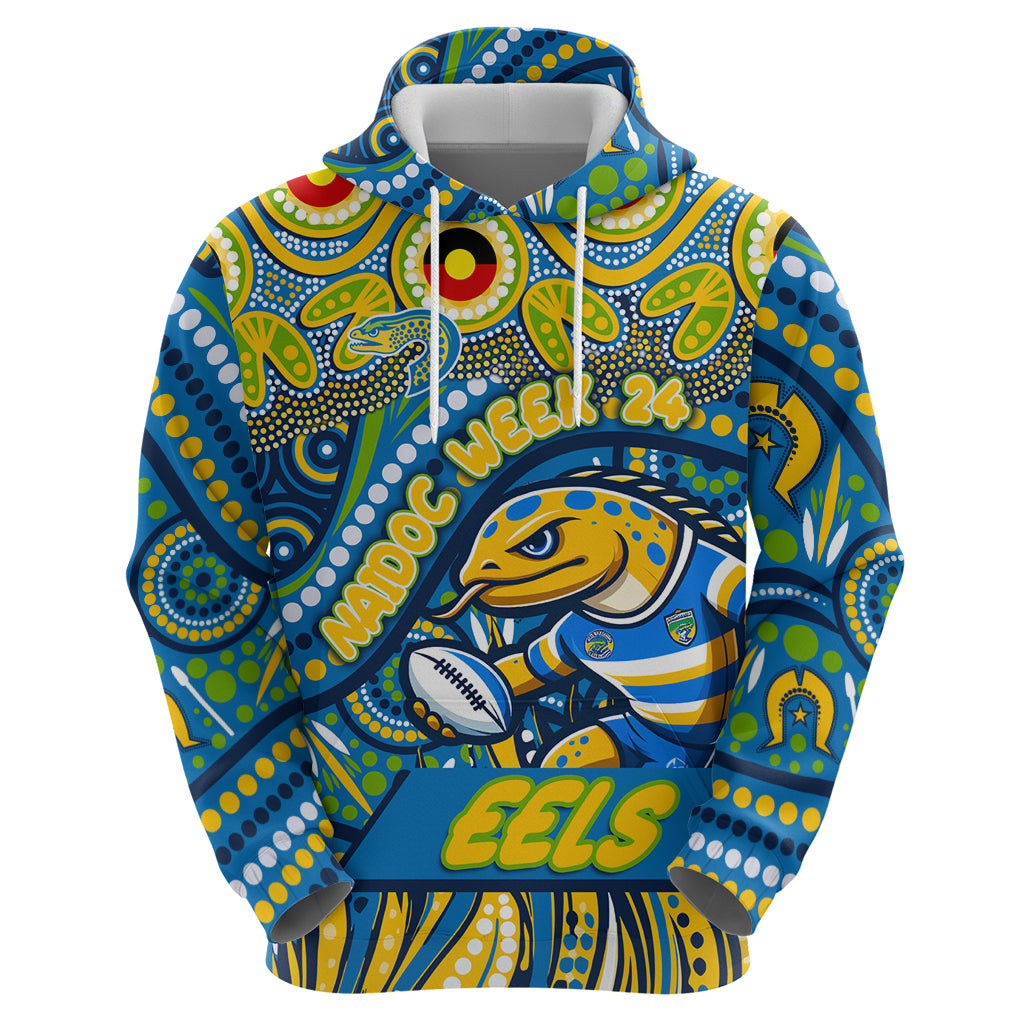 Custom Australia NAIDOC Week 2024 Hoodie Parramatta Eels Mascot Keep The Fire Burning