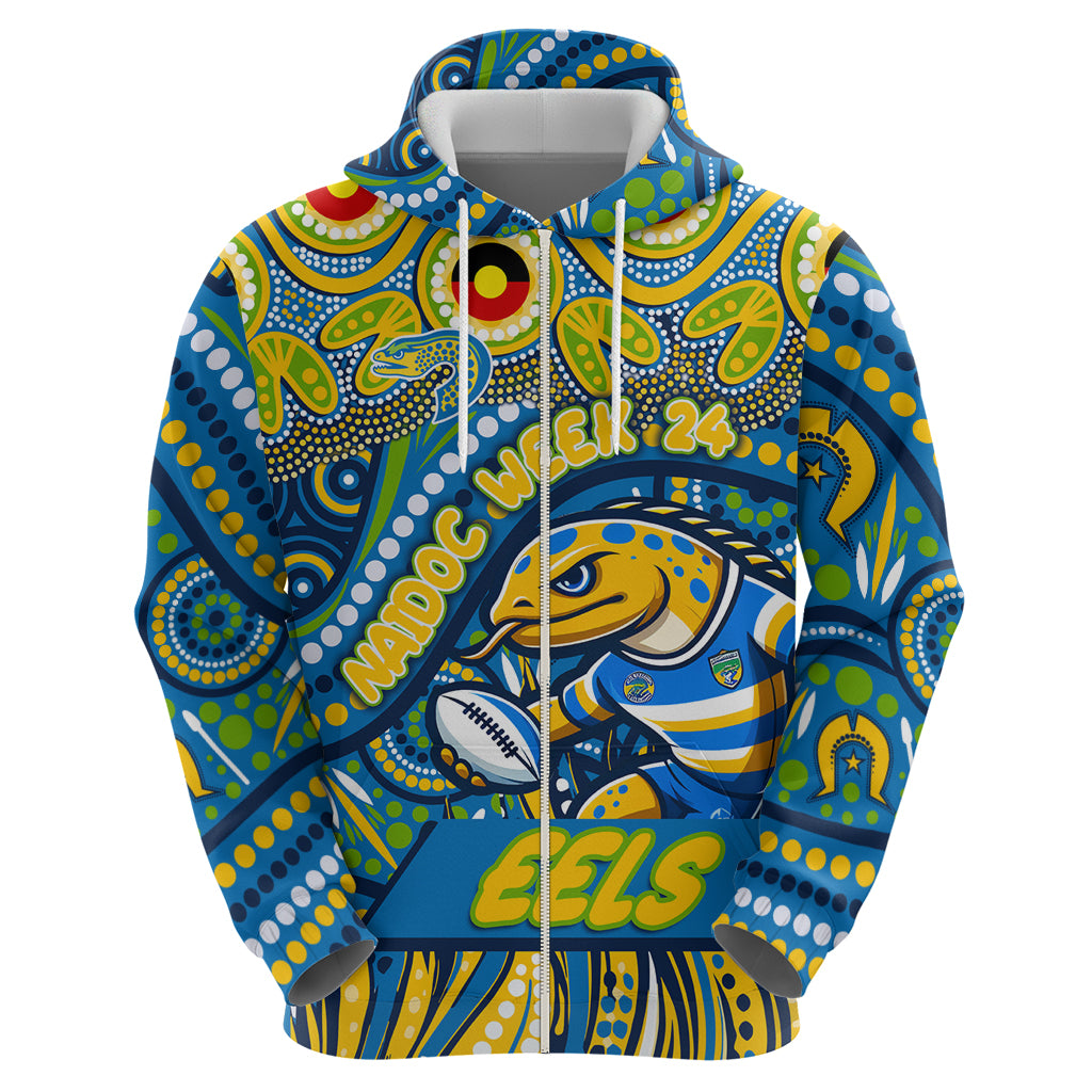 Custom Australia NAIDOC Week 2024 Hoodie Parramatta Eels Mascot Keep The Fire Burning