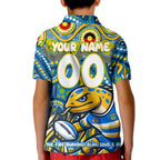 Custom Australia NAIDOC Week 2024 Kid Polo Shirt Parramatta Eels Mascot Keep The Fire Burning