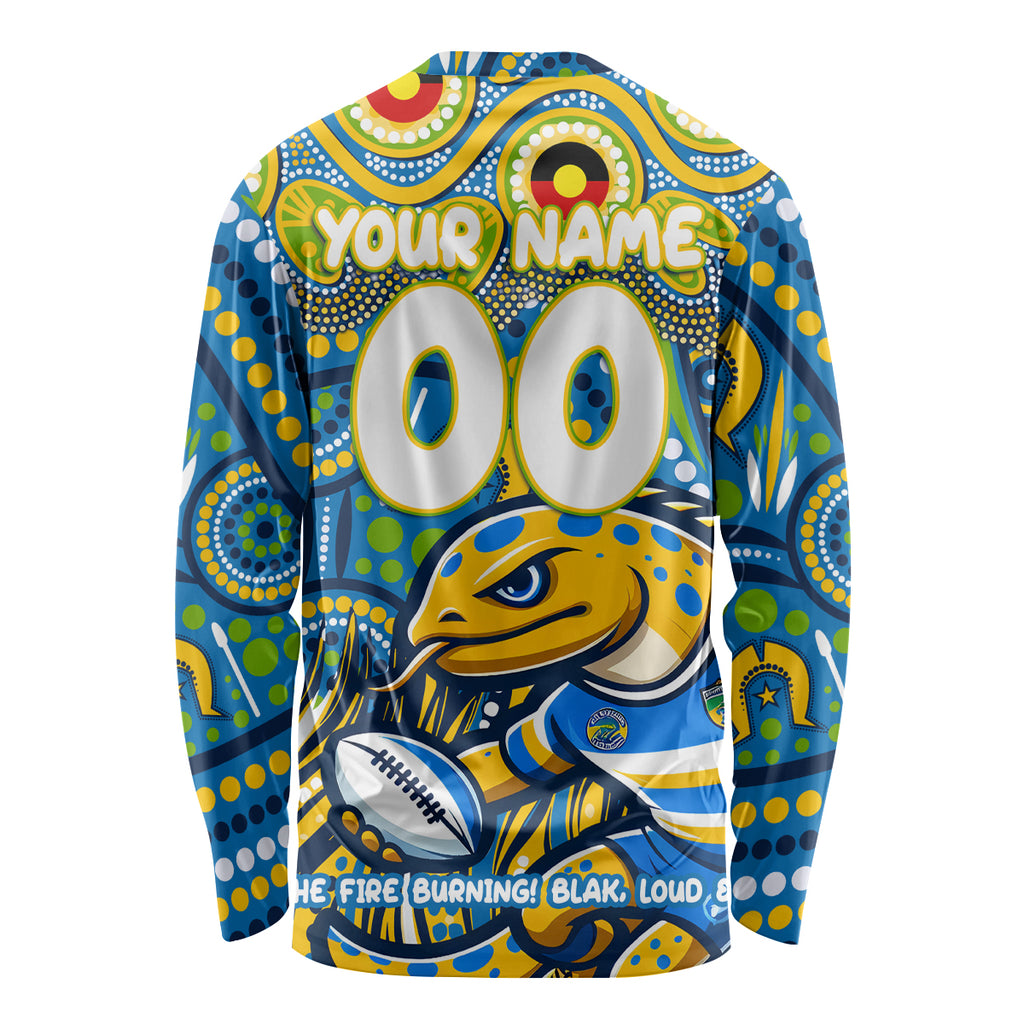 Custom Australia NAIDOC Week 2024 Long Sleeve Shirt Parramatta Eels Mascot Keep The Fire Burning