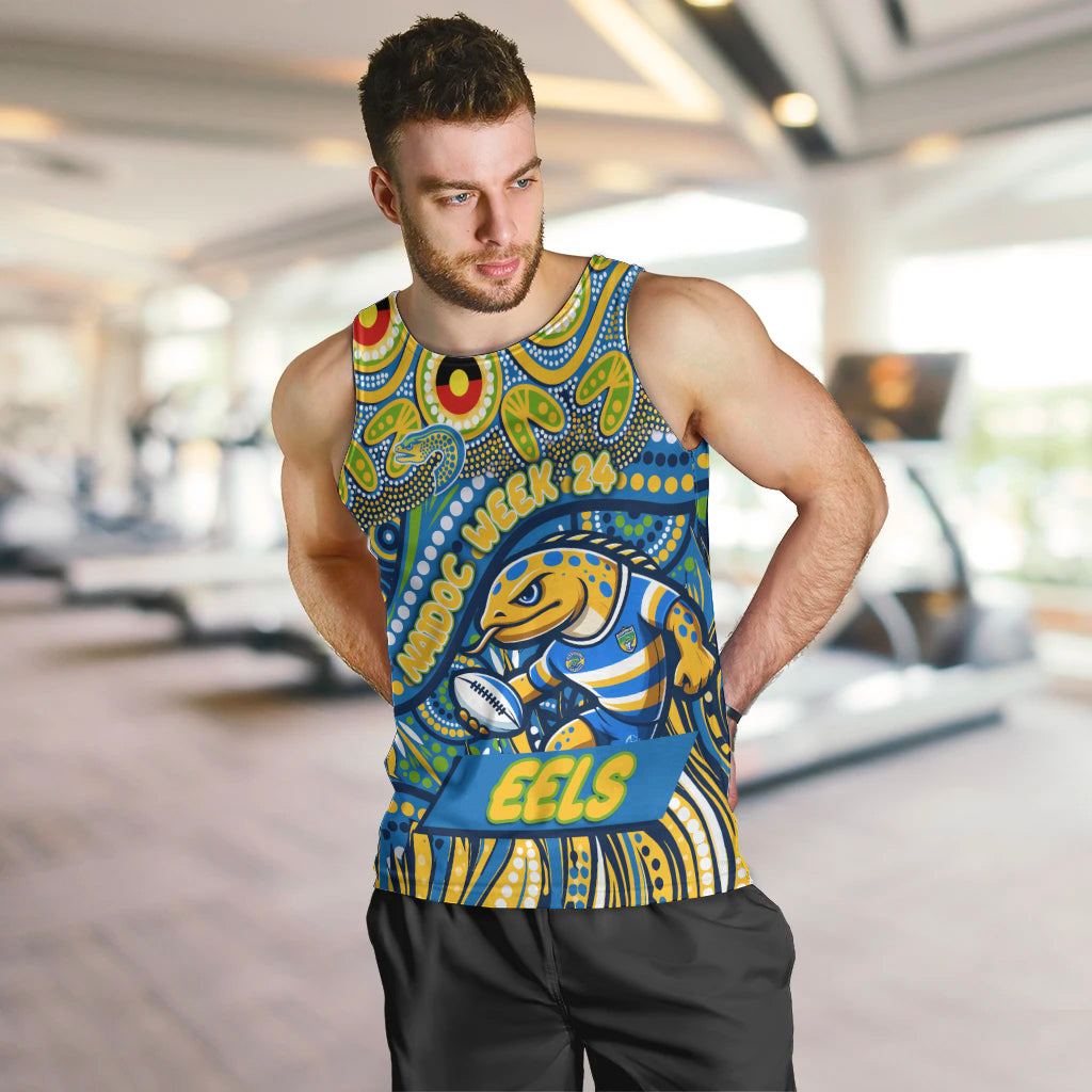 Custom Australia NAIDOC Week 2024 Men Tank Top Parramatta Eels Mascot Keep The Fire Burning