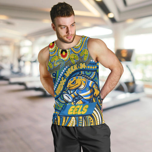 Custom Australia NAIDOC Week 2024 Men Tank Top Parramatta Eels Mascot Keep The Fire Burning