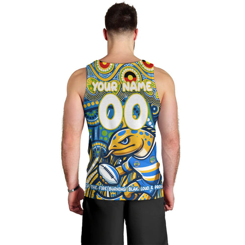 Custom Australia NAIDOC Week 2024 Men Tank Top Parramatta Eels Mascot Keep The Fire Burning