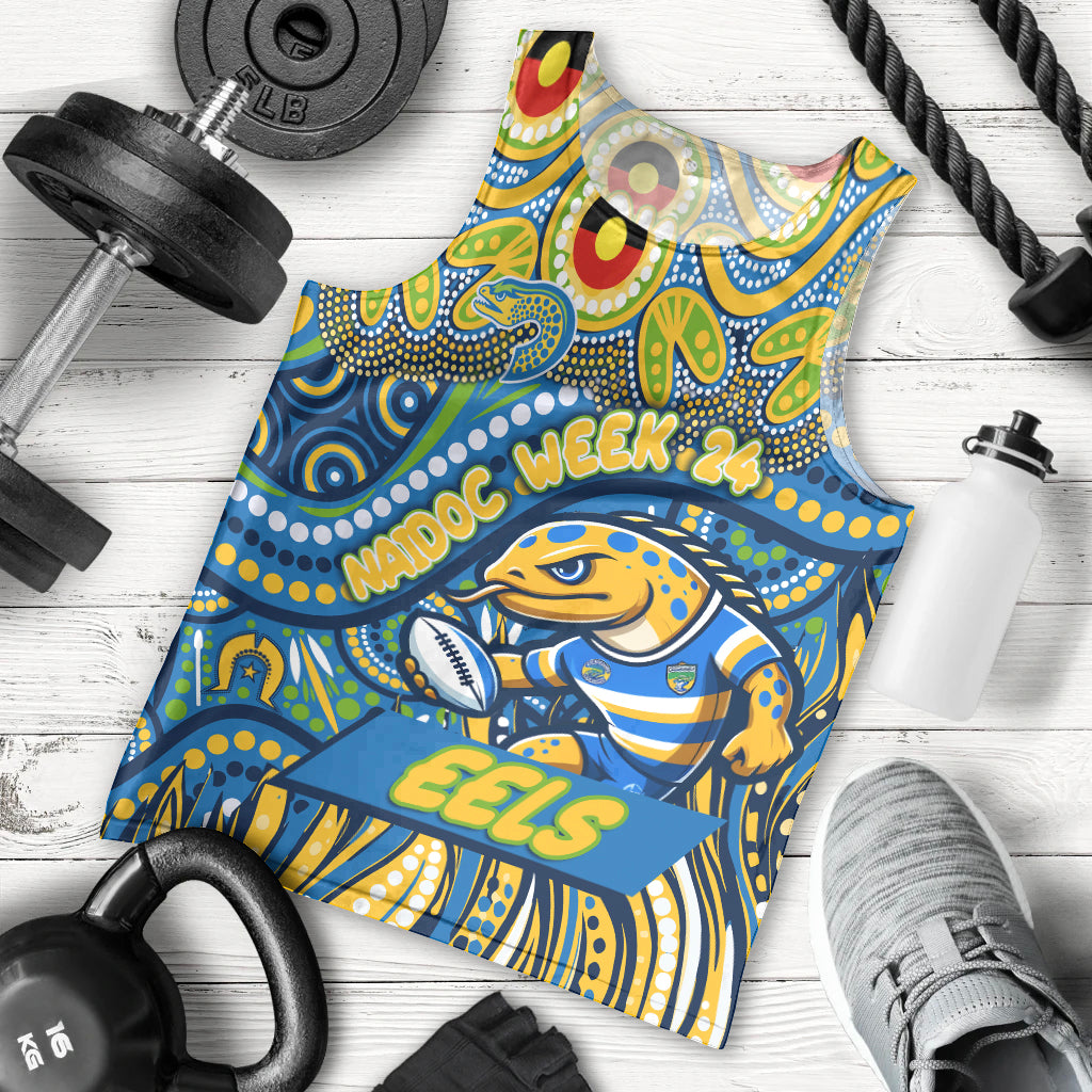 Custom Australia NAIDOC Week 2024 Men Tank Top Parramatta Eels Mascot Keep The Fire Burning