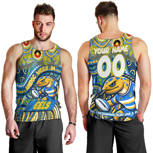 Custom Australia NAIDOC Week 2024 Men Tank Top Parramatta Eels Mascot Keep The Fire Burning