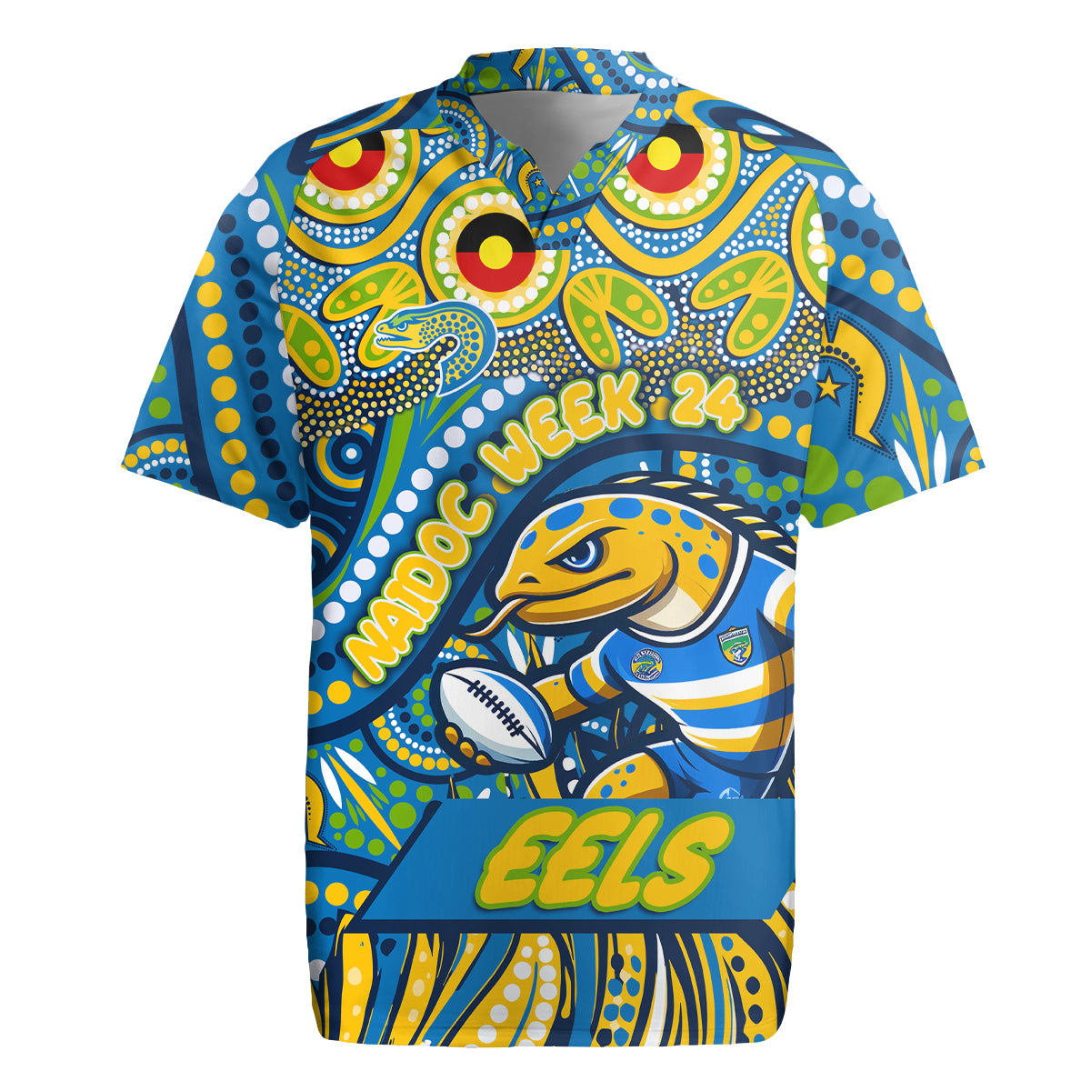 Custom Australia NAIDOC Week 2024 Rugby Jersey Parramatta Eels Mascot Keep The Fire Burning