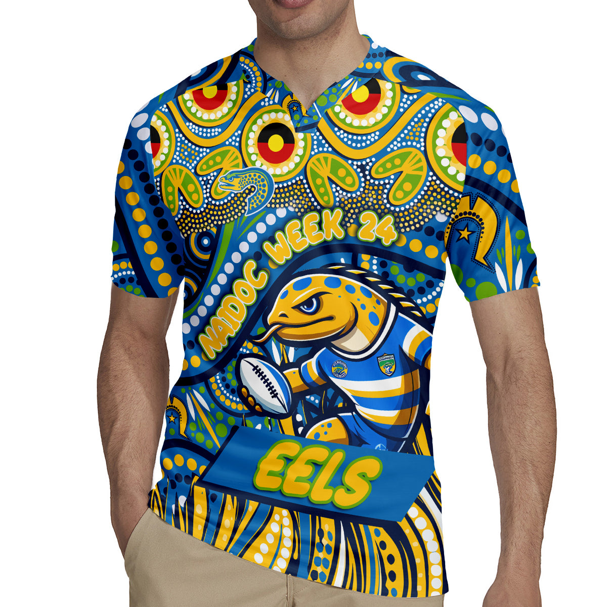 Custom Australia NAIDOC Week 2024 Rugby Jersey Parramatta Eels Mascot Keep The Fire Burning