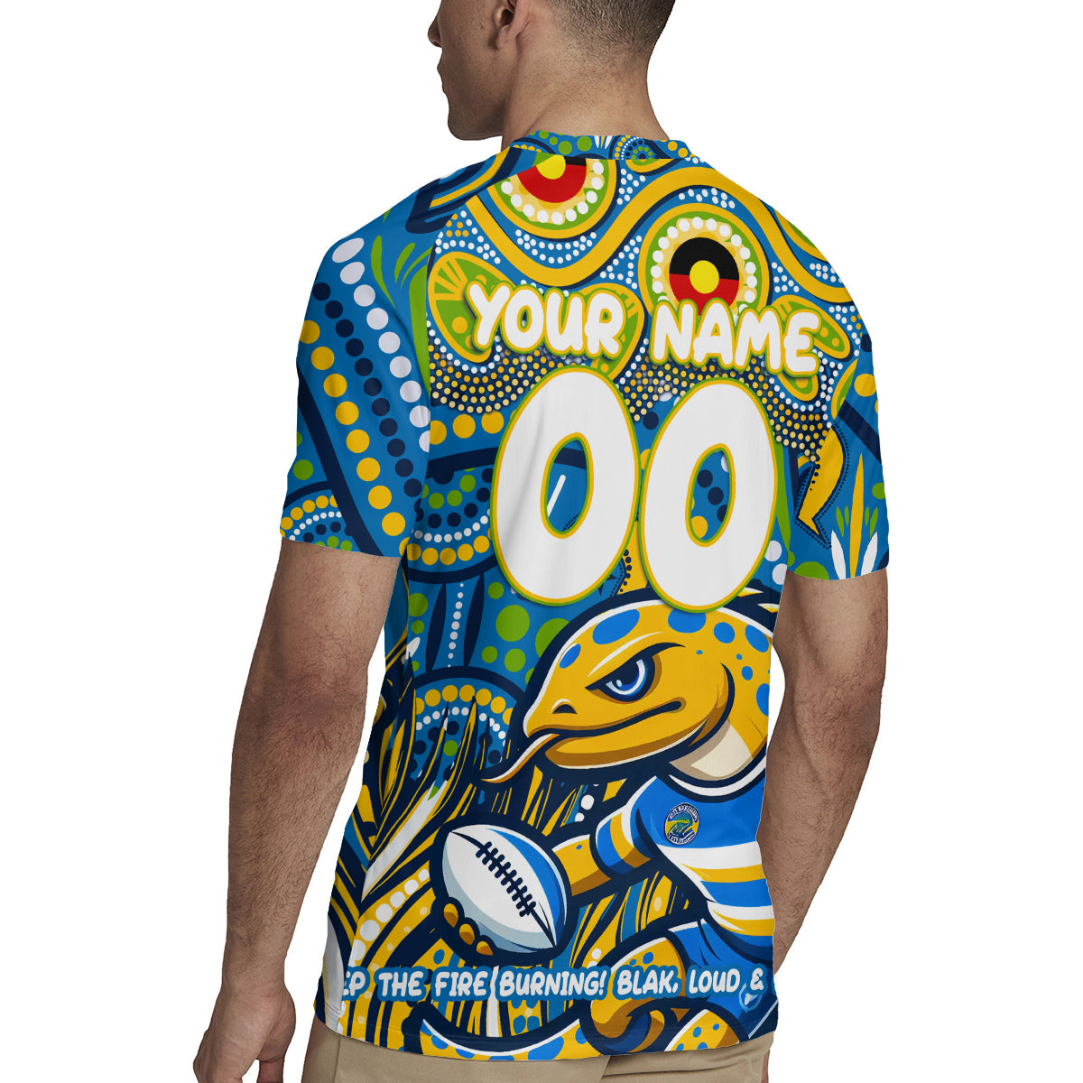 Custom Australia NAIDOC Week 2024 Rugby Jersey Parramatta Eels Mascot Keep The Fire Burning