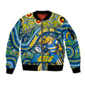 Custom Australia NAIDOC Week 2024 Sleeve Zip Bomber Jacket Parramatta Eels Mascot Keep The Fire Burning
