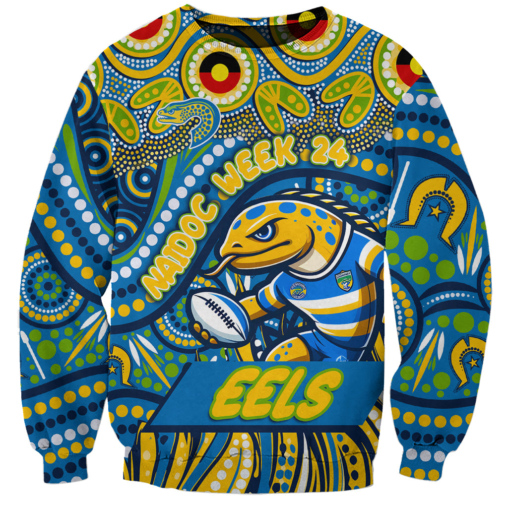 Custom Australia NAIDOC Week 2024 Sweatshirt Parramatta Eels Mascot Keep The Fire Burning