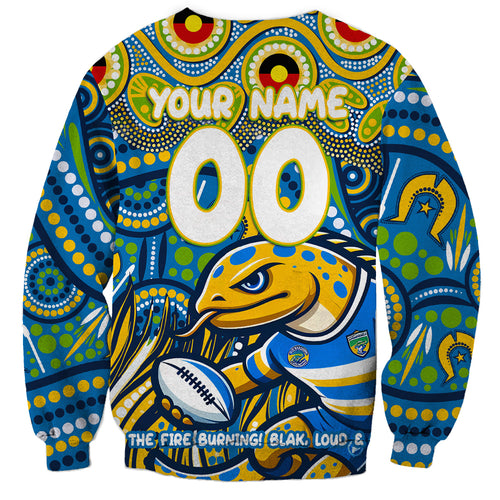Custom Australia NAIDOC Week 2024 Sweatshirt Parramatta Eels Mascot Keep The Fire Burning