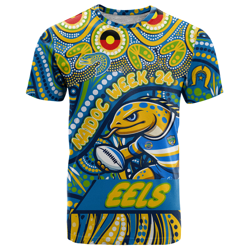 Custom Australia NAIDOC Week 2024 T Shirt Parramatta Eels Mascot Keep The Fire Burning