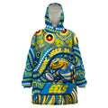 Custom Australia NAIDOC Week 2024 Wearable Blanket Hoodie Parramatta Eels Mascot Keep The Fire Burning