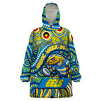 Custom Australia NAIDOC Week 2024 Wearable Blanket Hoodie Parramatta Eels Mascot Keep The Fire Burning
