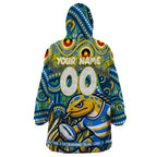 Custom Australia NAIDOC Week 2024 Wearable Blanket Hoodie Parramatta Eels Mascot Keep The Fire Burning
