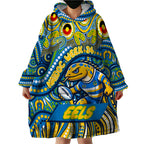 Custom Australia NAIDOC Week 2024 Wearable Blanket Hoodie Parramatta Eels Mascot Keep The Fire Burning