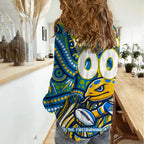 Custom Australia NAIDOC Week 2024 Women Casual Shirt Parramatta Eels Mascot Keep The Fire Burning