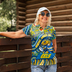 Custom Australia NAIDOC Week 2024 Women Polo Shirt Parramatta Eels Mascot Keep The Fire Burning