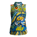 Custom Australia NAIDOC Week 2024 Women Sleeveless Polo Shirt Parramatta Eels Mascot Keep The Fire Burning