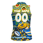 Custom Australia NAIDOC Week 2024 Women Sleeveless Polo Shirt Parramatta Eels Mascot Keep The Fire Burning