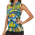 Custom Australia NAIDOC Week 2024 Women Sleeveless Polo Shirt Parramatta Eels Mascot Keep The Fire Burning