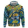 Custom Australia NAIDOC Week 2024 Zip Hoodie Parramatta Eels Mascot Keep The Fire Burning