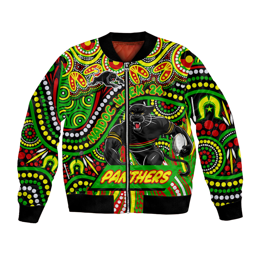 Custom Australia NAIDOC Week 2024 Bomber Jacket Penrith Panthers Mascot Keep The Fire Burning