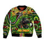 Custom Australia NAIDOC Week 2024 Bomber Jacket Penrith Panthers Mascot Keep The Fire Burning