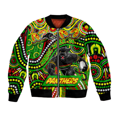 Custom Australia NAIDOC Week 2024 Bomber Jacket Penrith Panthers Mascot Keep The Fire Burning
