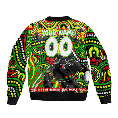 Custom Australia NAIDOC Week 2024 Bomber Jacket Penrith Panthers Mascot Keep The Fire Burning