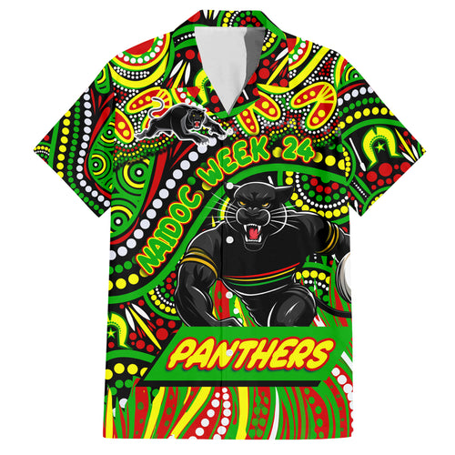 Custom Australia NAIDOC Week 2024 Hawaiian Shirt Penrith Panthers Mascot Keep The Fire Burning