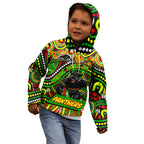 Custom Australia NAIDOC Week 2024 Kid Hoodie Penrith Panthers Mascot Keep The Fire Burning
