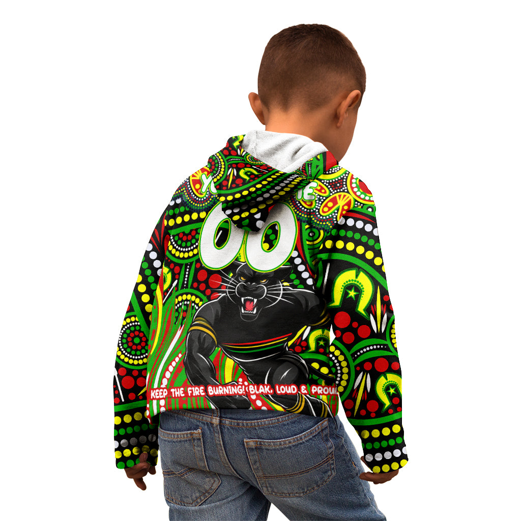 Custom Australia NAIDOC Week 2024 Kid Hoodie Penrith Panthers Mascot Keep The Fire Burning