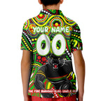 Custom Australia NAIDOC Week 2024 Kid Polo Shirt Penrith Panthers Mascot Keep The Fire Burning