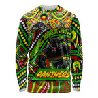 Custom Australia NAIDOC Week 2024 Long Sleeve Shirt Penrith Panthers Mascot Keep The Fire Burning