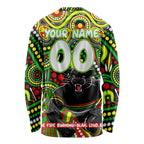 Custom Australia NAIDOC Week 2024 Long Sleeve Shirt Penrith Panthers Mascot Keep The Fire Burning