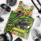 Custom Australia NAIDOC Week 2024 Men Tank Top Penrith Panthers Mascot Keep The Fire Burning