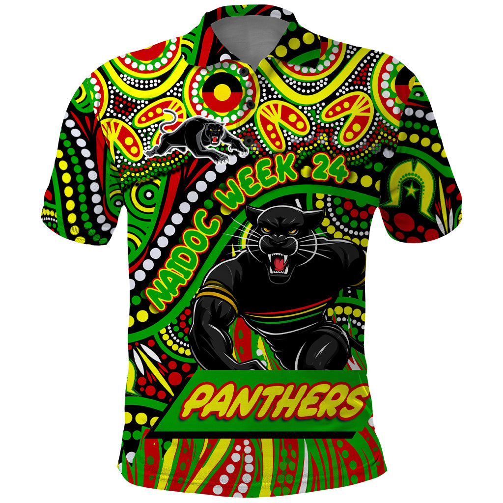 Custom Australia NAIDOC Week 2024 Polo Shirt Penrith Panthers Mascot Keep The Fire Burning
