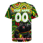 Custom Australia NAIDOC Week 2024 Rugby Jersey Penrith Panthers Mascot Keep The Fire Burning