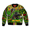 Custom Australia NAIDOC Week 2024 Sleeve Zip Bomber Jacket Penrith Panthers Mascot Keep The Fire Burning