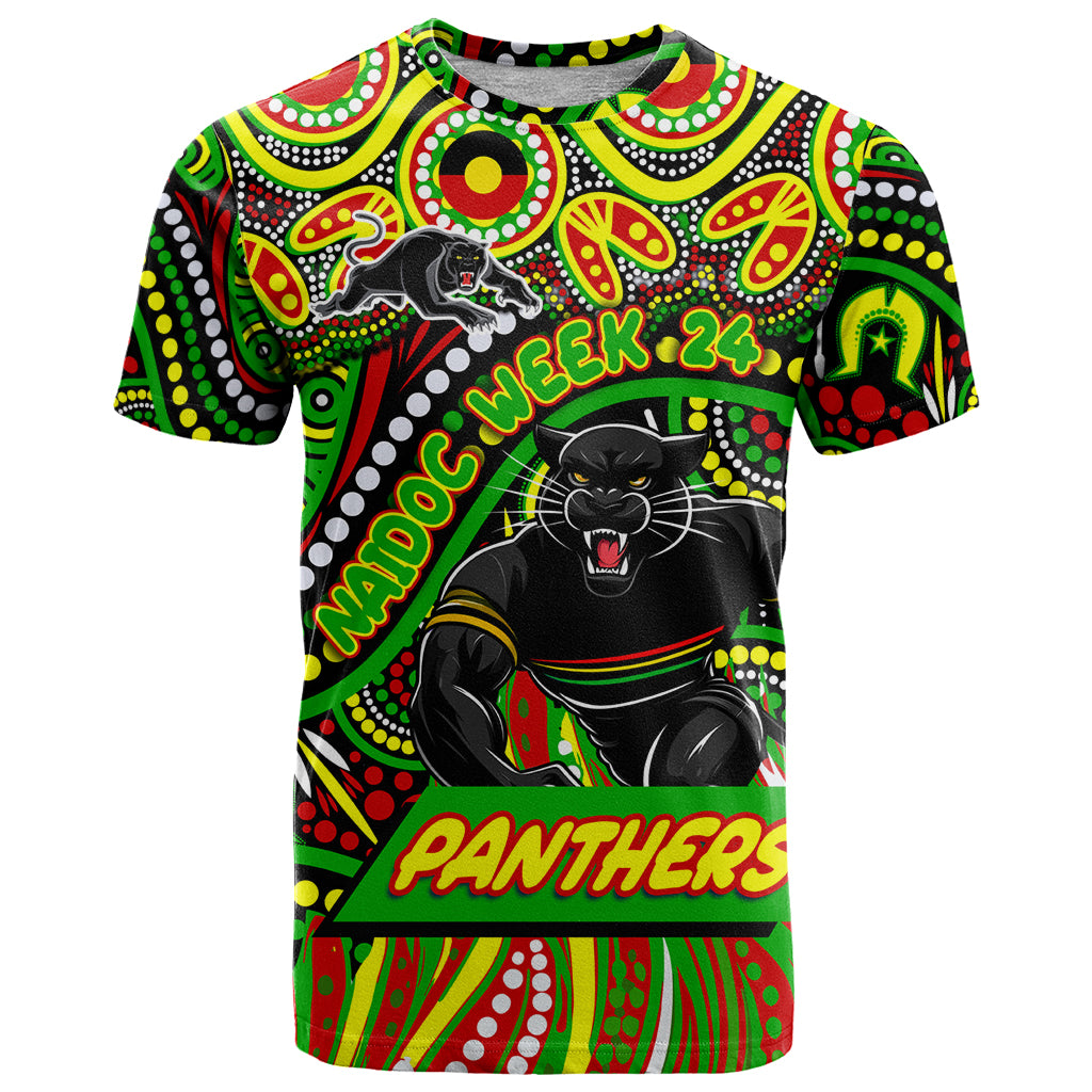 Custom Australia NAIDOC Week 2024 T Shirt Penrith Panthers Mascot Keep The Fire Burning