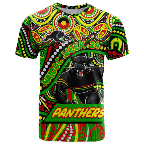Custom Australia NAIDOC Week 2024 T Shirt Penrith Panthers Mascot Keep The Fire Burning